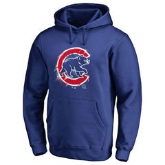 Chicago Cubs Splatter Logo Pullover Hoodie - MLB Hoodies