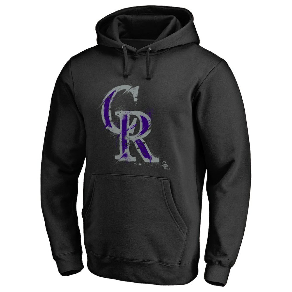 Colorado Rockies Splatter Logo Pullover Hoodie - MLB Hoodies