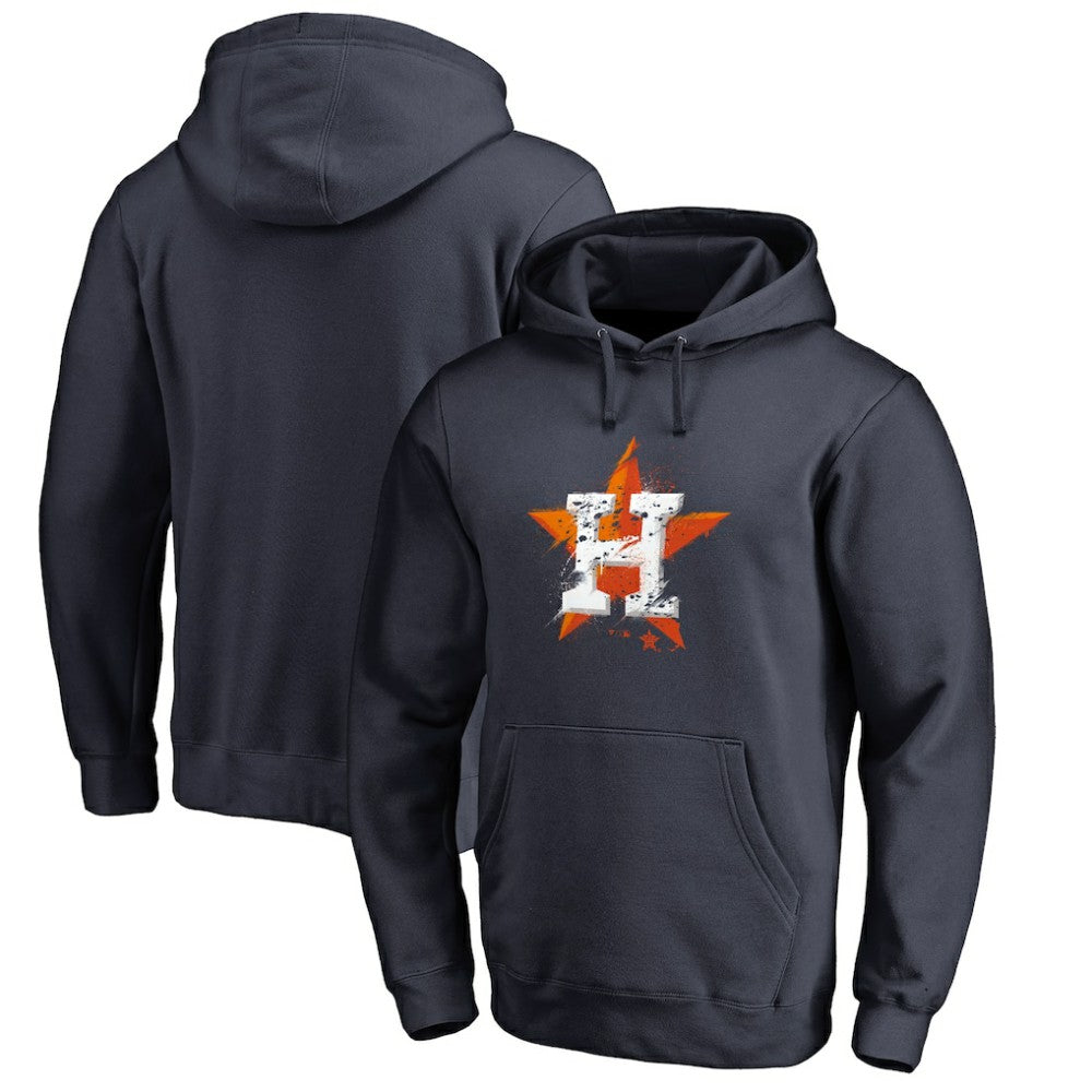 Houston Astros Splatter Logo Pullover Hoodie - MLB Hoodies