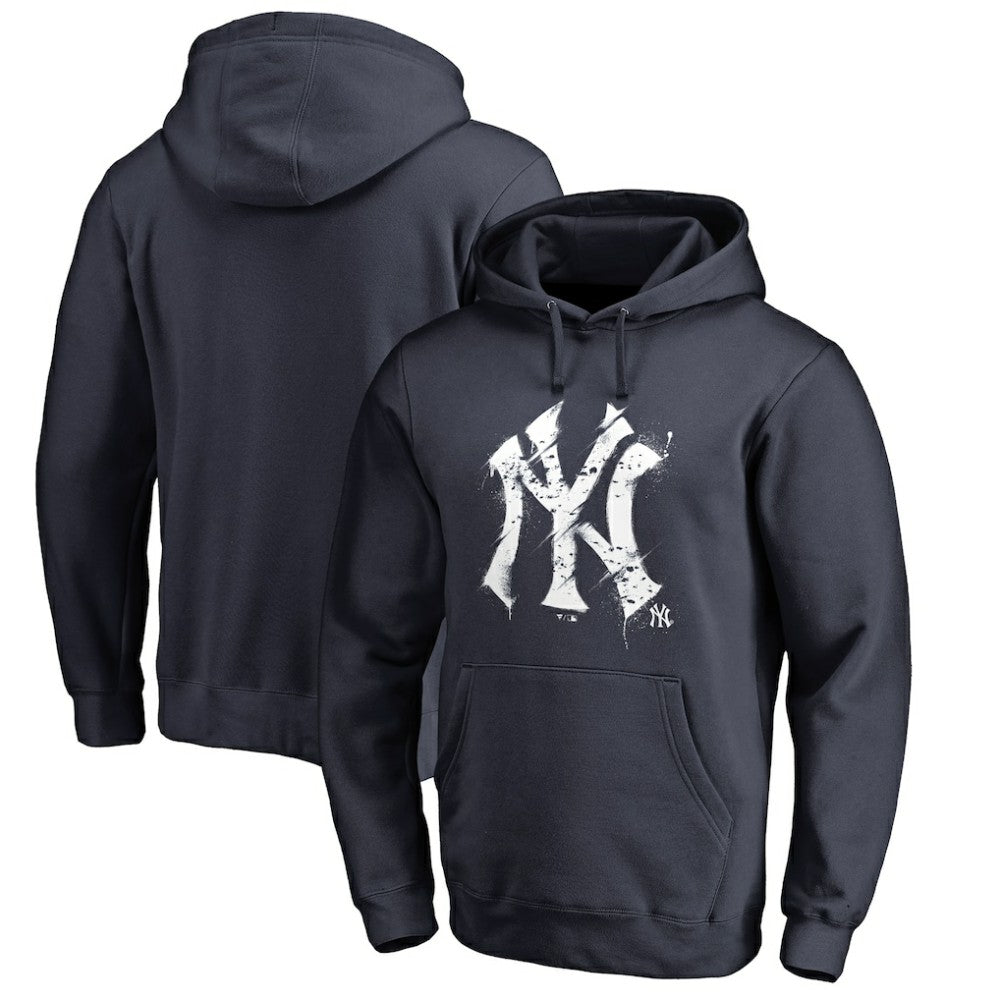 New York Yankees Splatter Logo Pullover Hoodie - MLB Hoodies