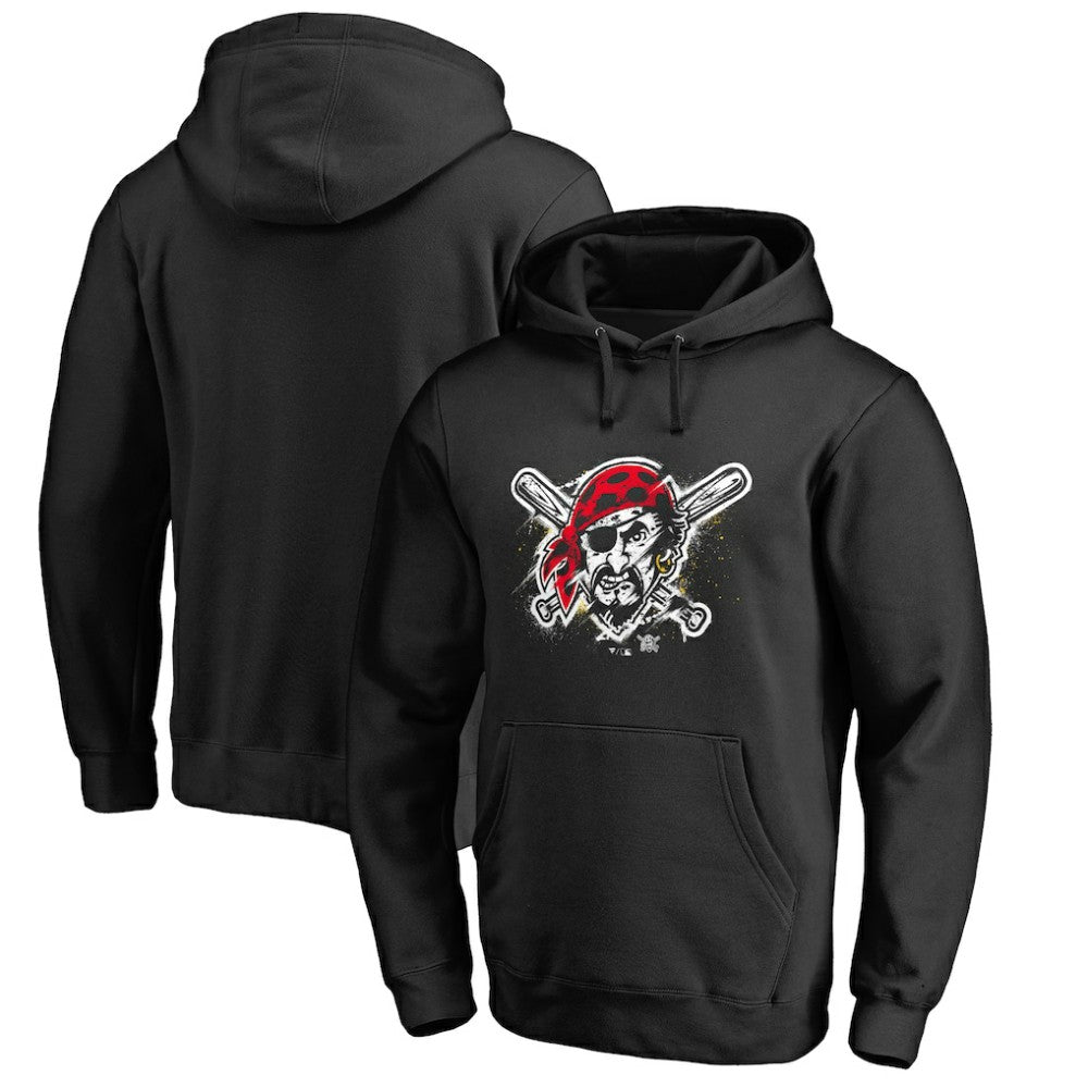 Pittsburgh Pirates Splatter Logo Pullover Hoodie - MLB Hoodies