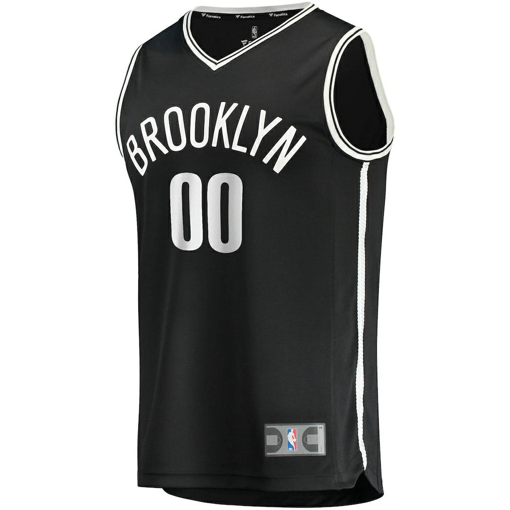 Icon Edition Brooklyn Nets Fast Break Custom Replica Jersey Black | NBA