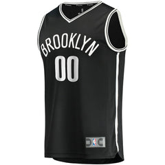 Icon Edition Brooklyn Nets Fast Break Custom Replica Jersey Black | NBA