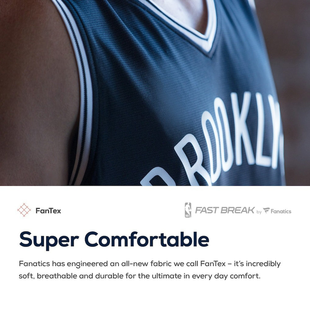 Icon Edition Brooklyn Nets Fast Break Custom Replica Jersey Black | NBA