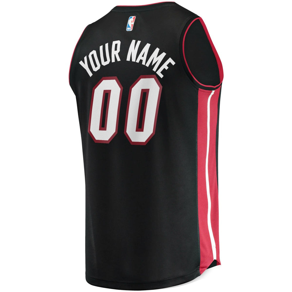 Icon Edition Miami Heat Fast Break Custom Replica Jersey Black | NBA