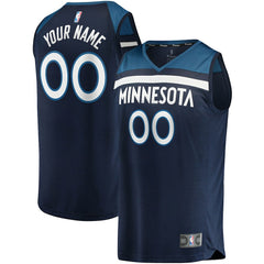 Icon Edition Minnesota Timberwolves Fast Break Custom Replica Jersey Navy | NBA
