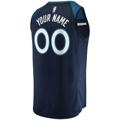 Icon Edition Minnesota Timberwolves Fast Break Custom Replica Jersey Navy | NBA