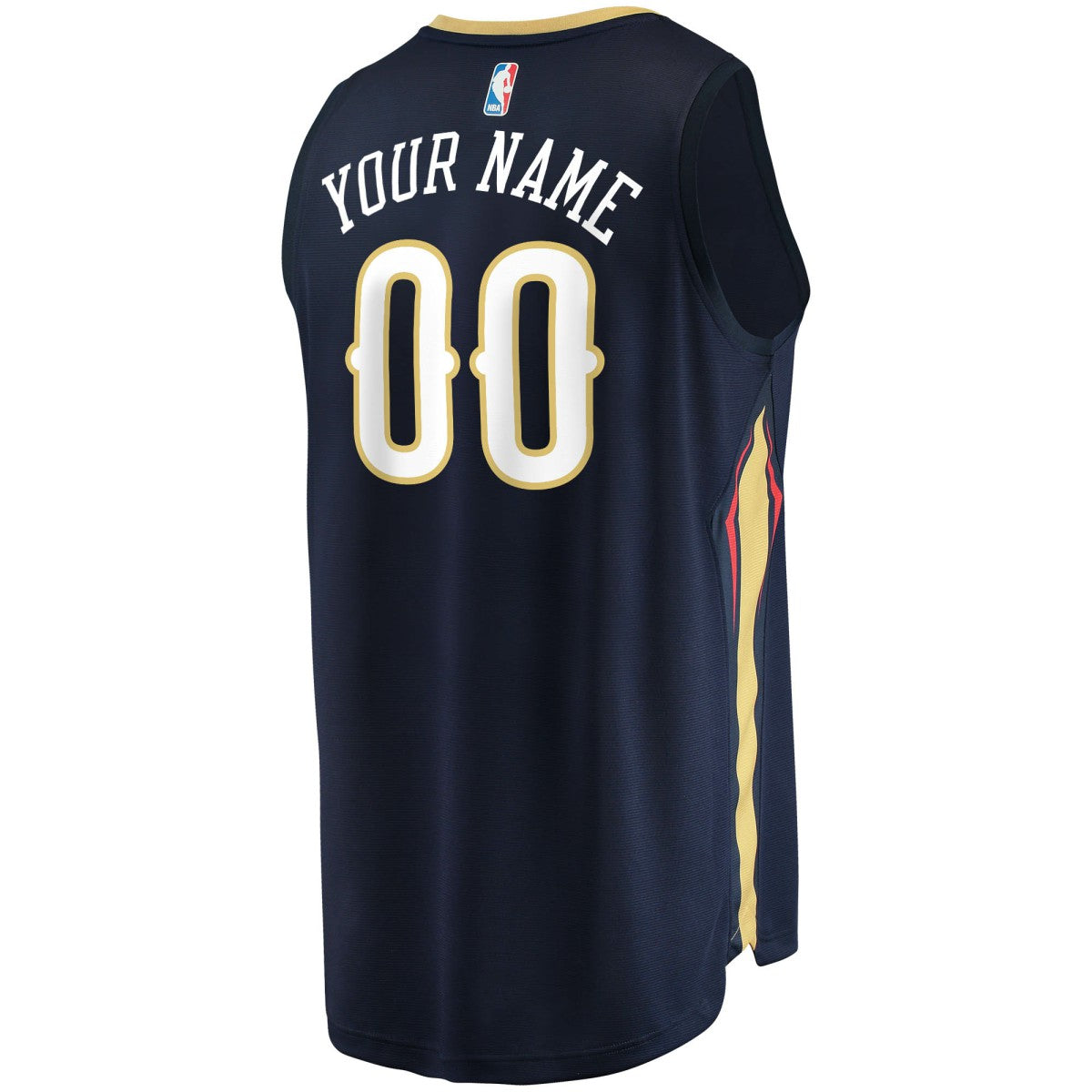 Icon Edition New Orleans Pelicans Fast Break Custom Replica Jersey Navy | NBA