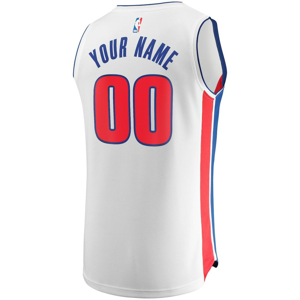 Association Edition Detroit Pistons Fast Break Custom Replica Jersey White sale | NBA