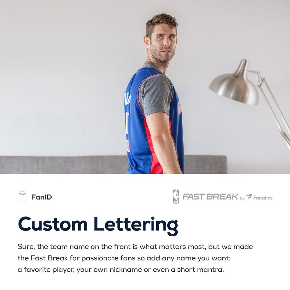 Association Edition Detroit Pistons Fast Break Custom Replica Jersey White sale | NBA