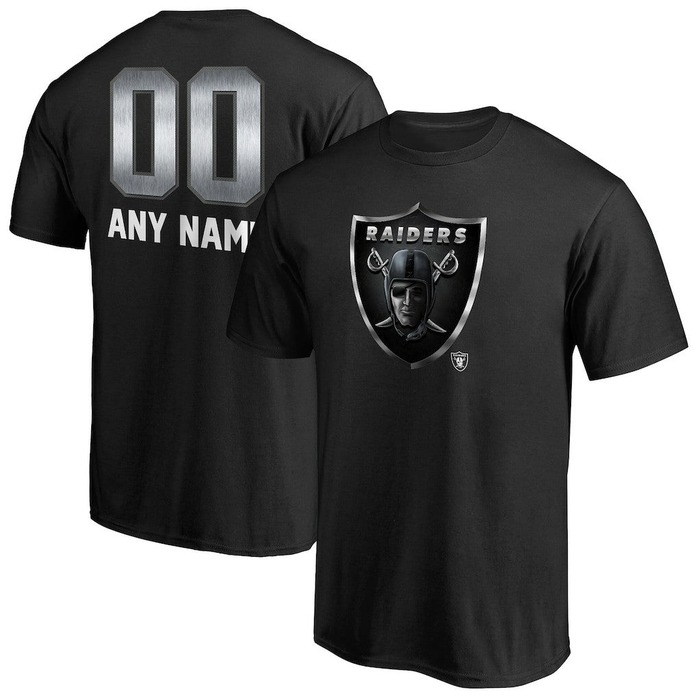 Las Vegas Raiders Personalized Midnight Mascot T-Shirt | NFL Outlet