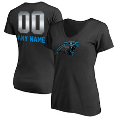 Carolina Panthers Women's Personalized Midnight Mascot T-Shirt | NFL On sale