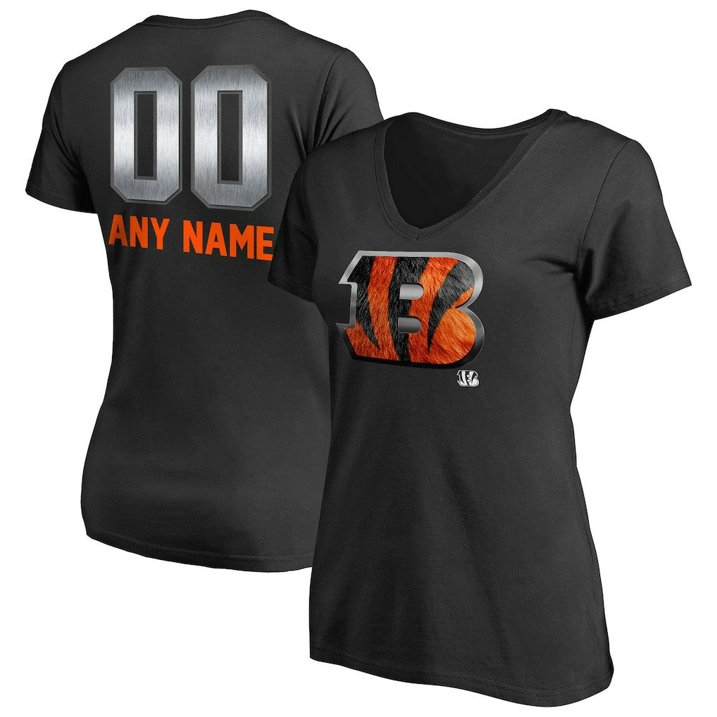 Cincinnati Bengals Women's Personalized Midnight Mascot T-Shirt | NFL Near me