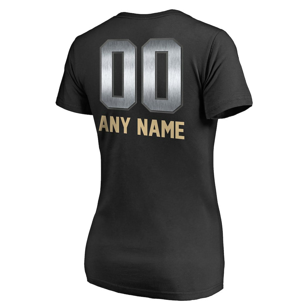 New Orleans Saints Women's Personalized Midnight Mascot T-Shirt | NFL Hot