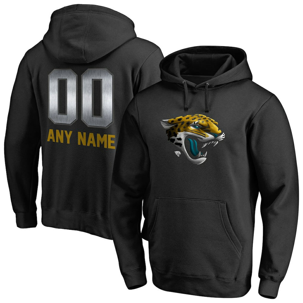 Jacksonville Jaguars Personalized Midnight Mascot Pullover Hoodie | NFL New