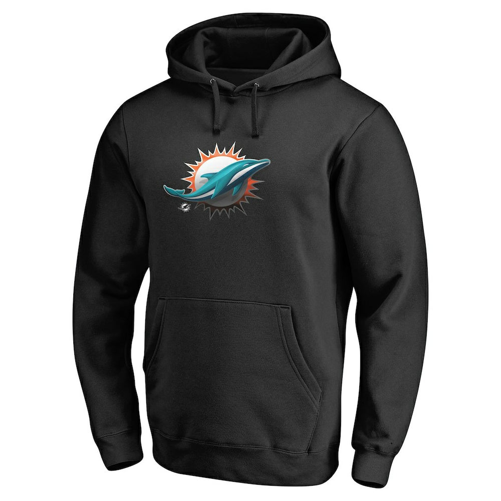 Miami Dolphins Personalized Midnight Mascot Pullover Hoodie | NFL Online