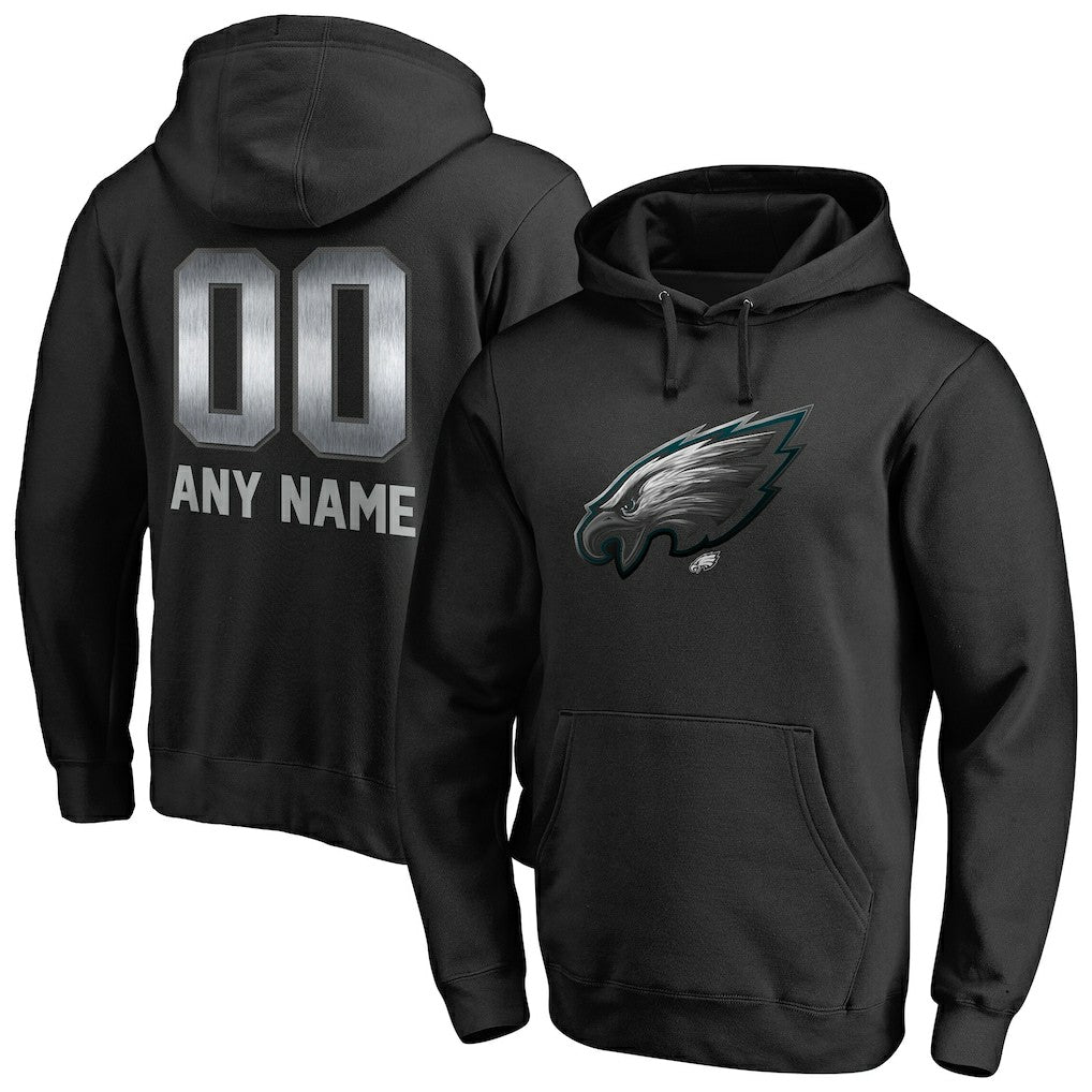 Philadelphia Eagles Personalized Midnight Mascot Pullover Hoodie | NFL US