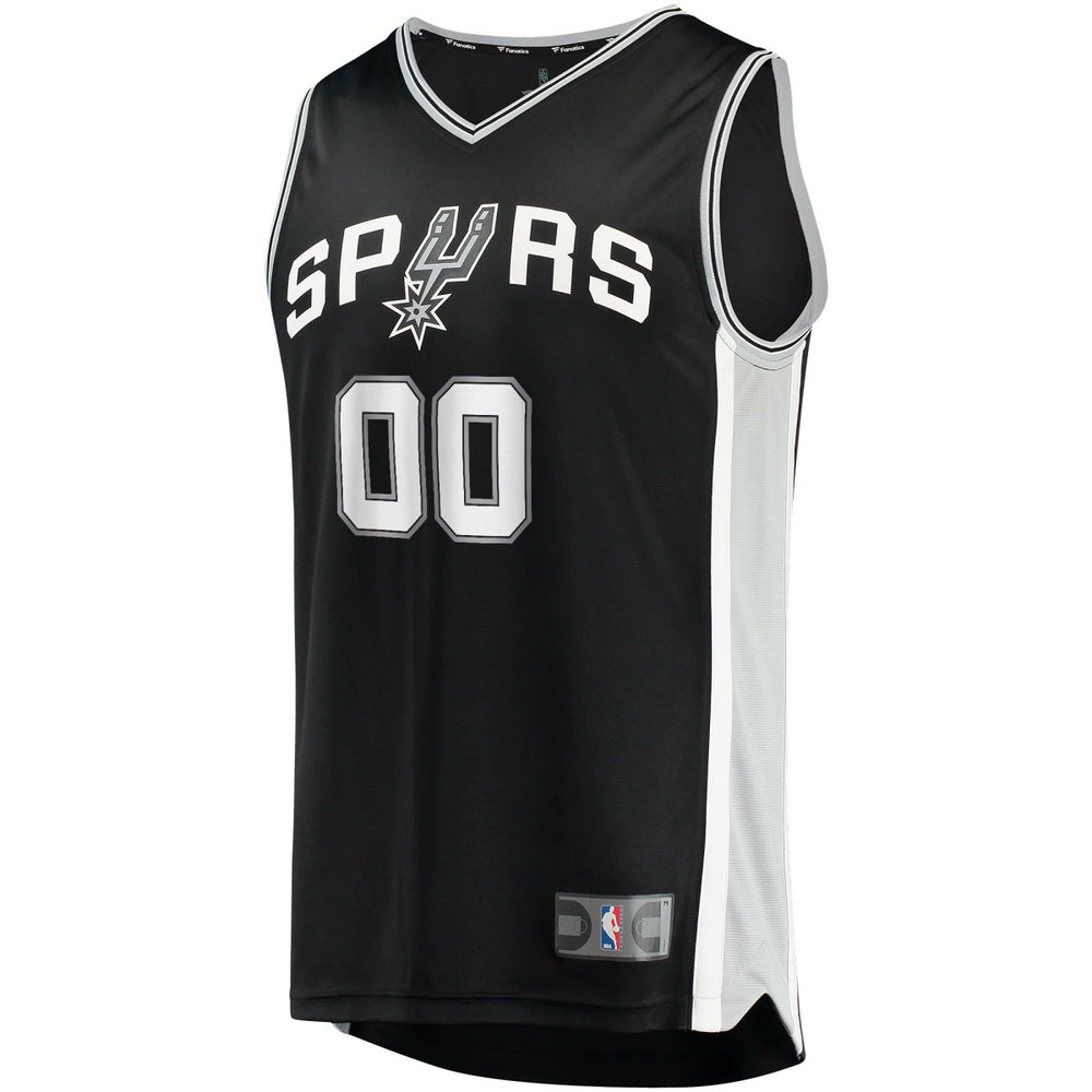 Icon Edition San Antonio Spurs Youth Fast Break Custom Replica Jersey Black | NBA