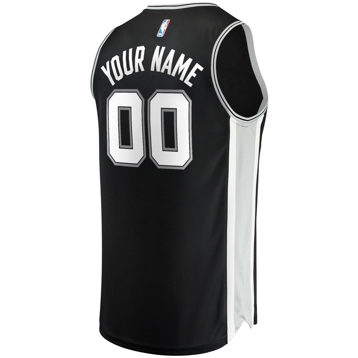 Icon Edition San Antonio Spurs Youth Fast Break Custom Replica Jersey Black | NBA