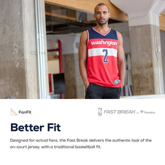 Icon Edition Washington Wizards Youth Fast Break Custom Replica Jersey Red | NBA