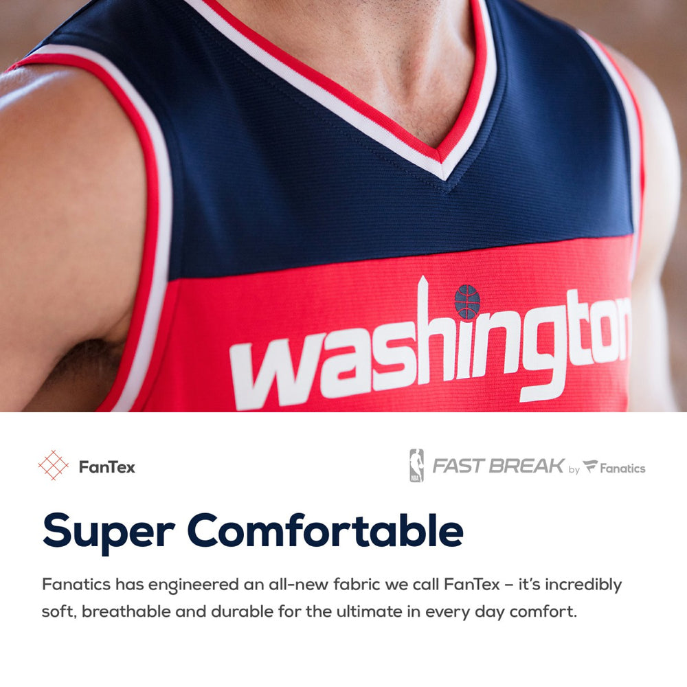 Icon Edition Washington Wizards Youth Fast Break Custom Replica Jersey Red | NBA