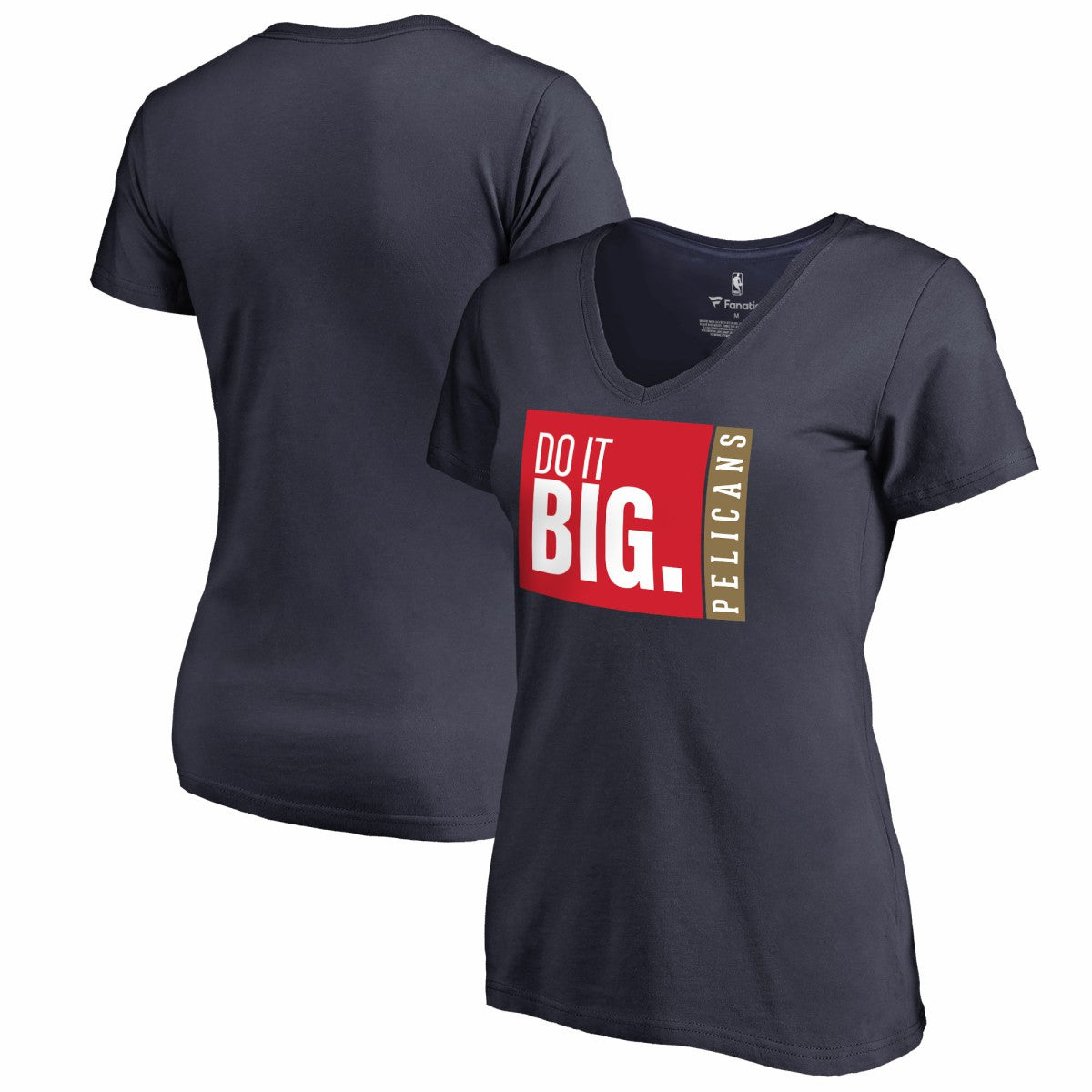 Navy New Orleans Pelicans Women's Do It Big V-Neck T-Shirt | NBA