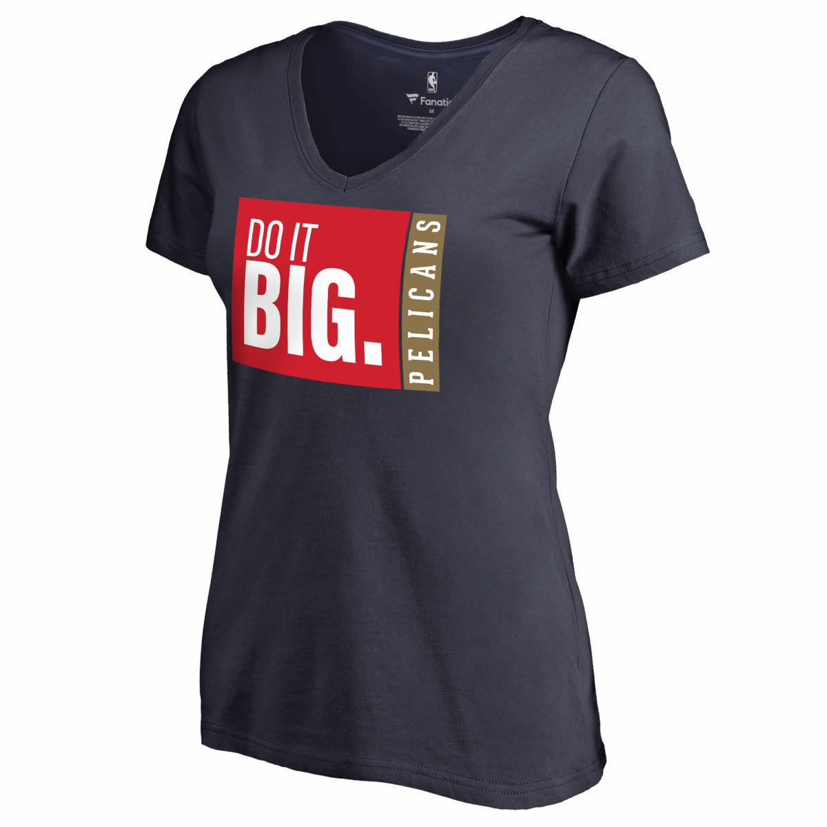 Navy New Orleans Pelicans Women's Do It Big V-Neck T-Shirt | NBA