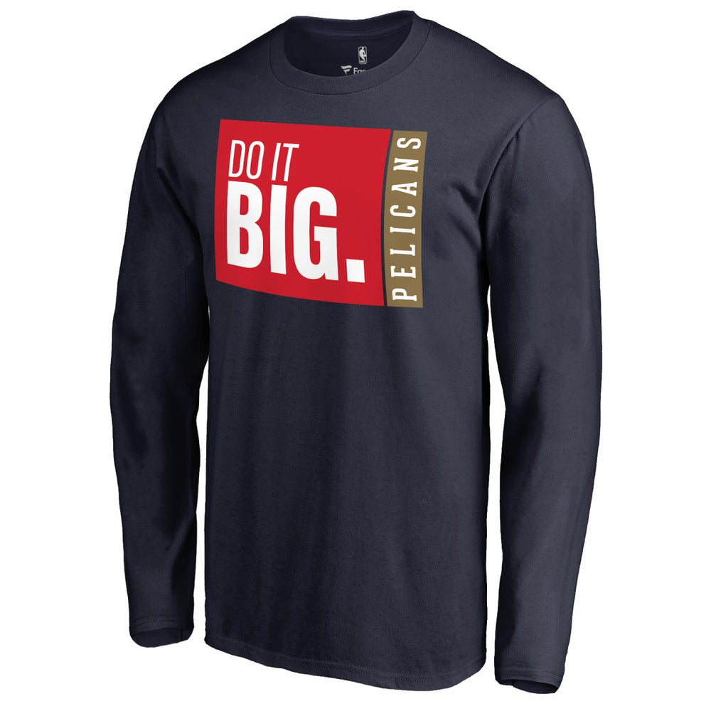 Navy New Orleans Pelicans Do It Big Long Sleeve T-Shirt | NBA