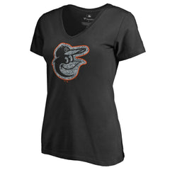 Baltimore Orioles Women's Static Logo V-Neck T-Shirt - MLB T-shirts