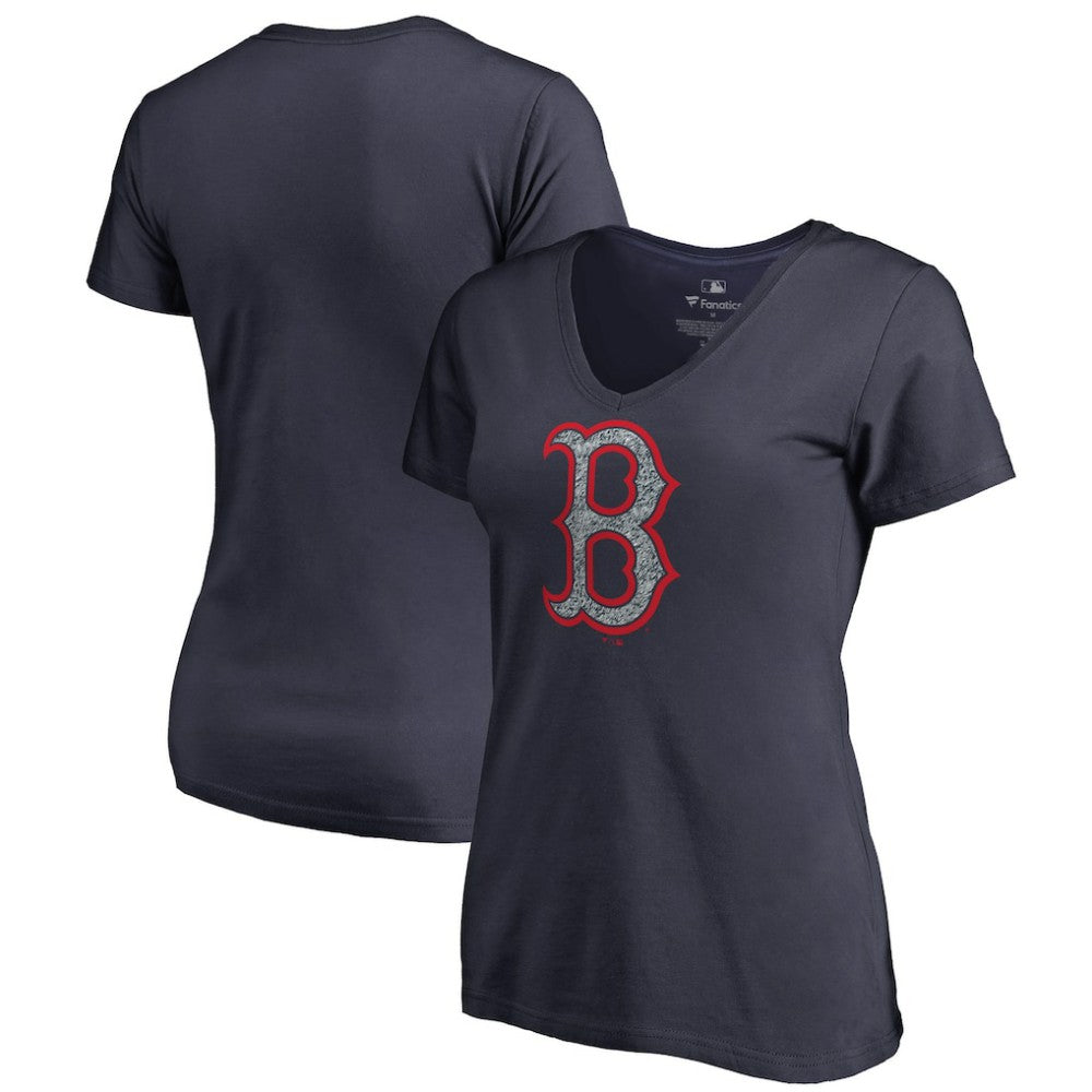 Boston Red Sox Women's Static Logo V-Neck T-Shirt - MLB T-shirts