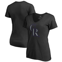 Colorado Rockies Women's Static Logo V-Neck T-Shirt - MLB T-shirts