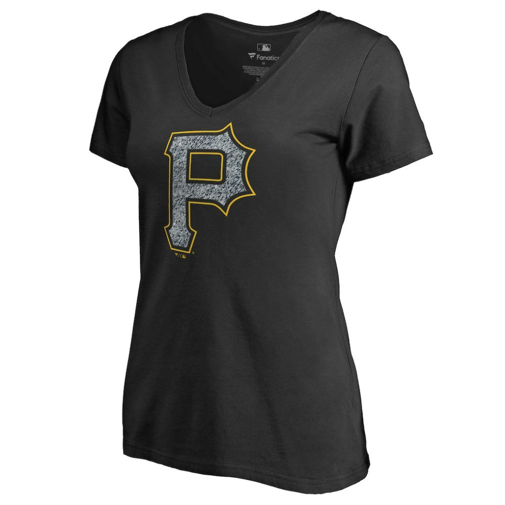 Pittsburgh Pirates Women's Static Logo V-Neck T-Shirt - MLB T-shirts