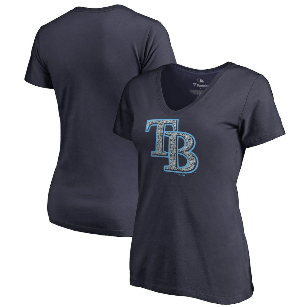 Tampa Bay Rays Women's Static Logo V-Neck T-Shirt - MLB T-shirts