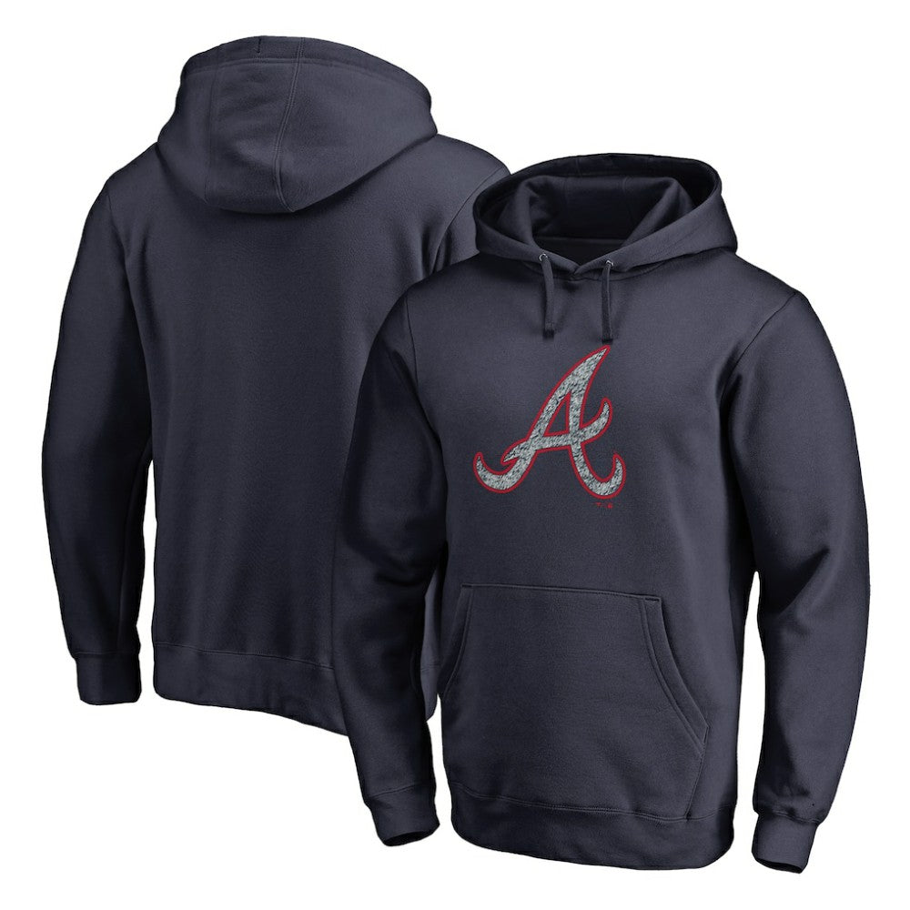 Atlanta Braves Static Logo Pullover Hoodie - MLB Hoodies