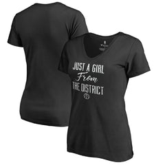 Black Washington Wizards Women's Just a Girl V-Neck T-Shirt | NBA