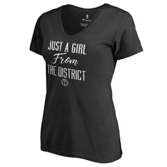 Black Washington Wizards Women's Just a Girl V-Neck T-Shirt | NBA