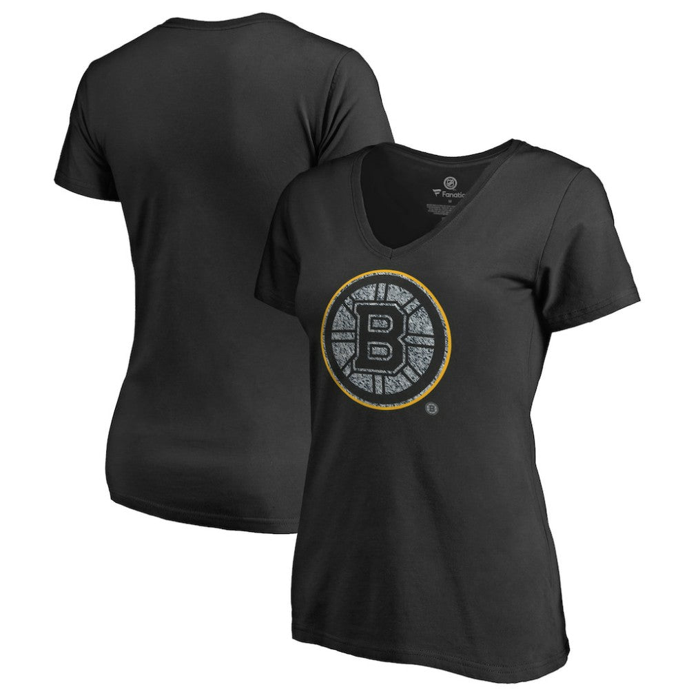 Boston Bruins Women's Static Logo V-Neck T-Shirt -  NHL T-shirts