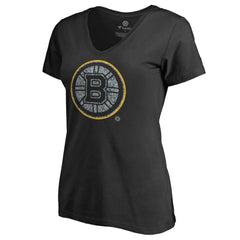 Boston Bruins Women's Static Logo V-Neck T-Shirt -  NHL T-shirts