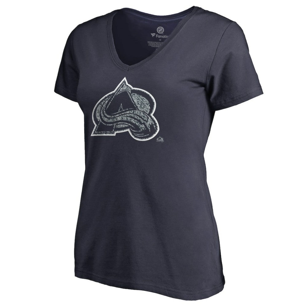 Colorado Avalanche Women's Static Logo V-Neck T-Shirt -  NHL T-shirts