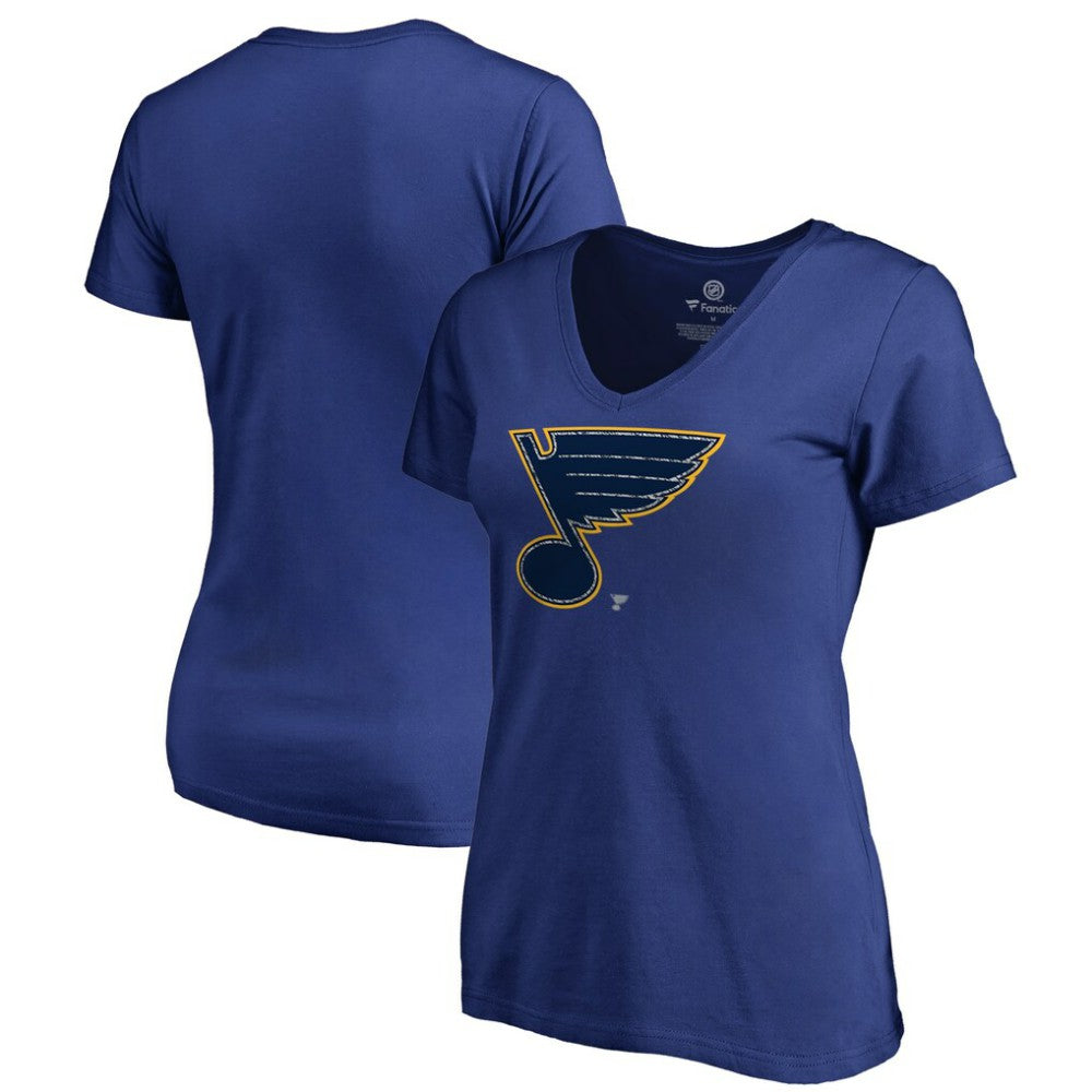 St. Louis Blues Women's Static Logo V-Neck T-Shirt -  NHL T-shirts