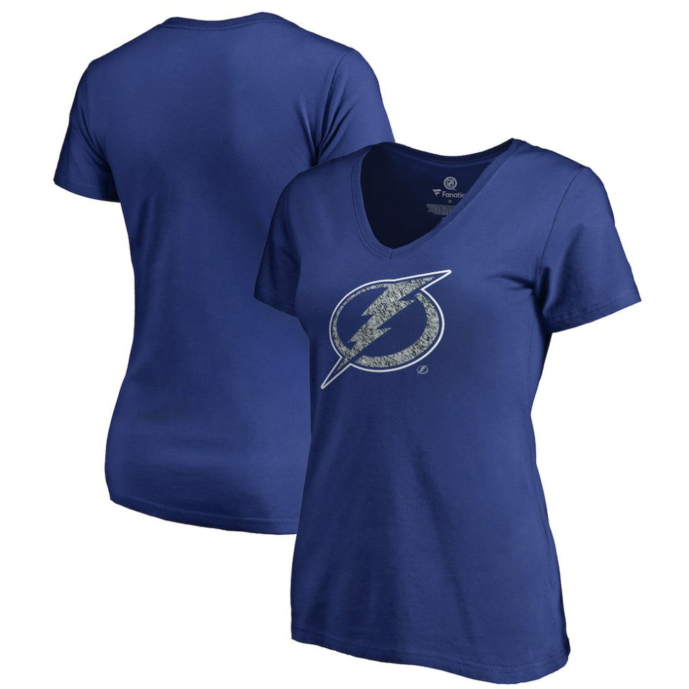 Tampa Bay Lightning Women's Static Logo V-Neck T-Shirt -  NHL T-shirts