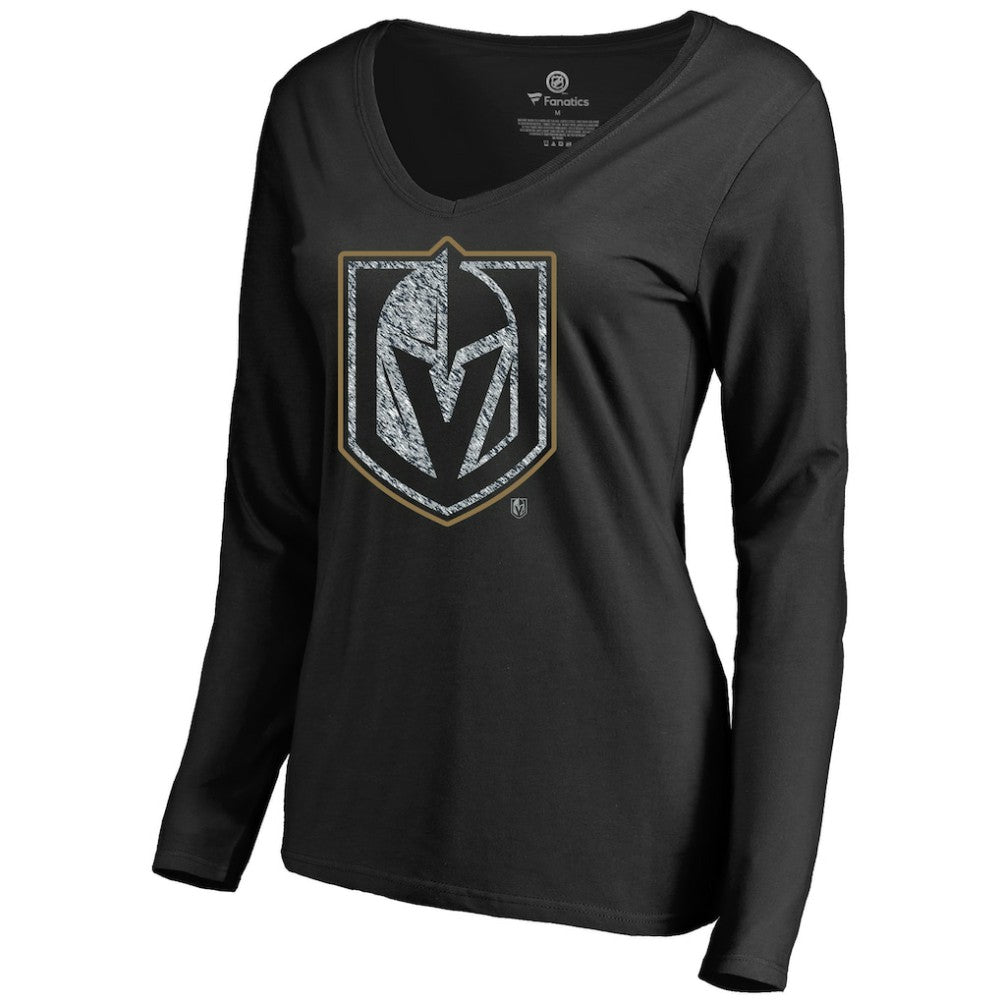 Vegas Golden Knights Women's Static Logo Long Sleeve V-Neck T-Shirt -  NHL T-shirts