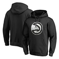 Black Atlanta Hawks Marble Logo Pullover Hoodie | NBA