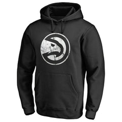 Black Atlanta Hawks Marble Logo Pullover Hoodie | NBA