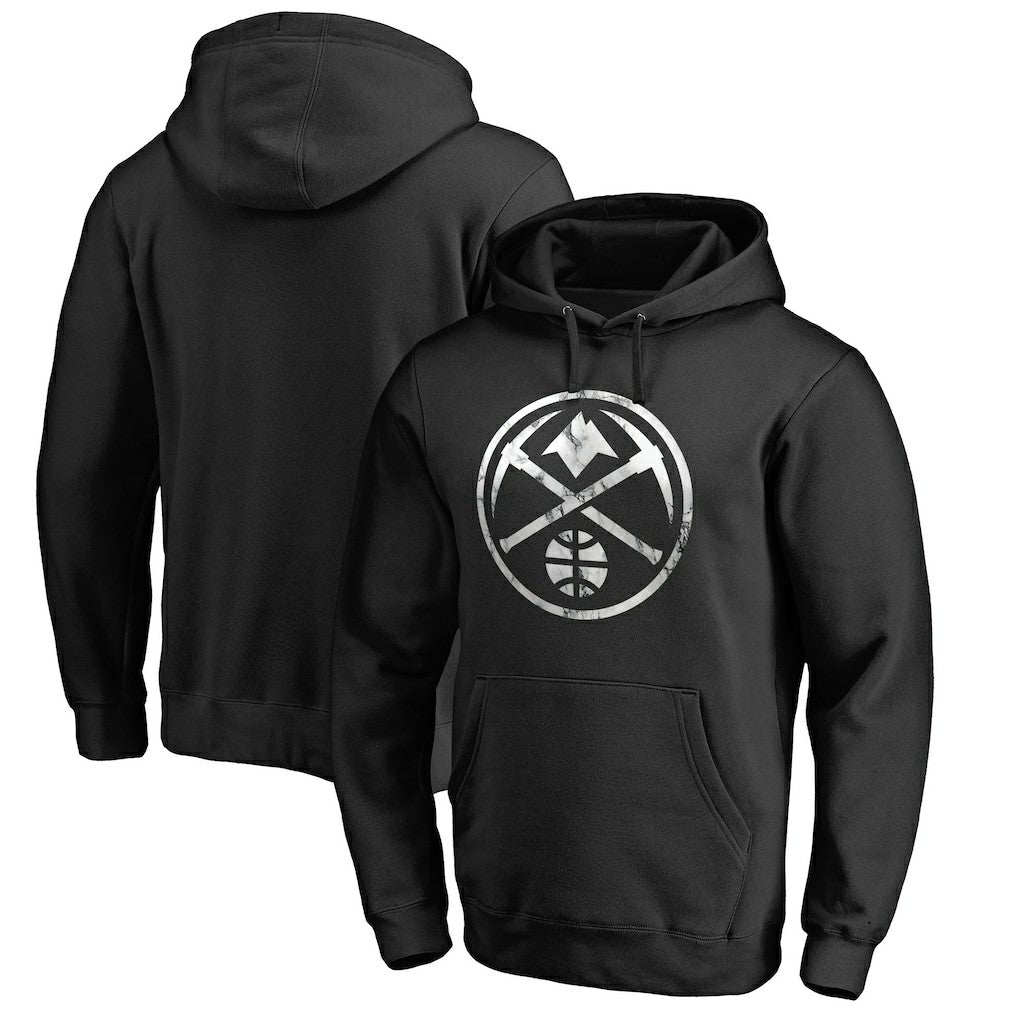 Black Denver Nuggets Marble Logo Pullover Hoodie sale | NBA