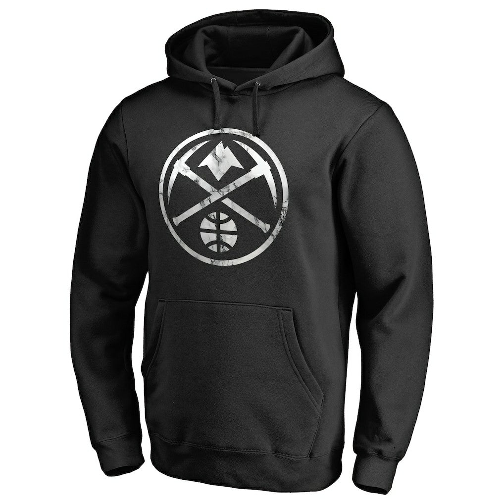 Black Denver Nuggets Marble Logo Pullover Hoodie sale | NBA