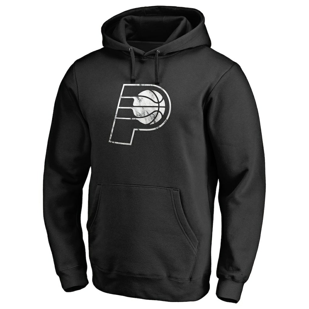 Black Indiana Pacers Marble Logo Pullover Hoodie | NBA