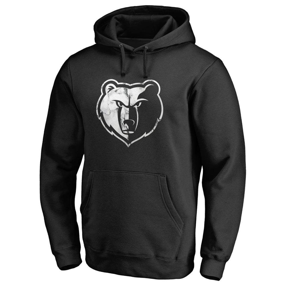 Black Memphis Grizzlies Marble Logo Pullover Hoodie | NBA