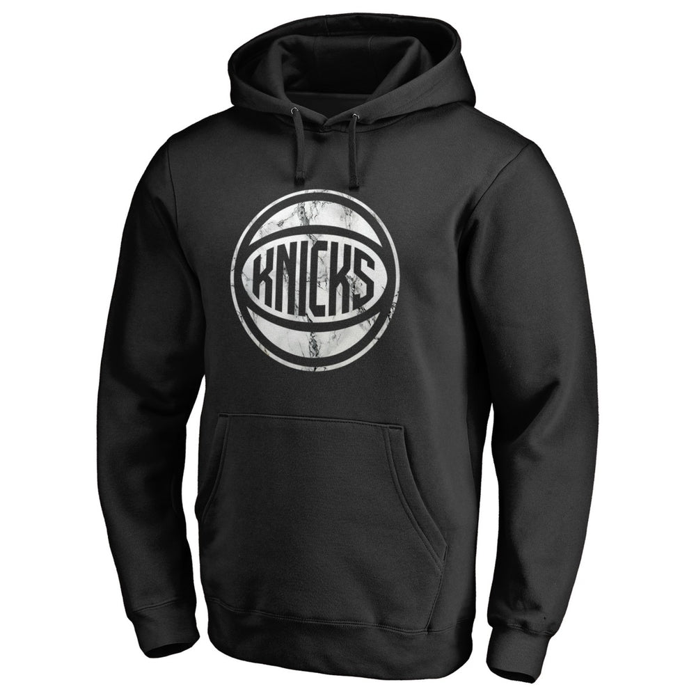 Black New York Knicks Marble Logo Pullover Hoodie | NBA