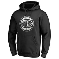 Black New York Knicks Marble Logo Pullover Hoodie | NBA
